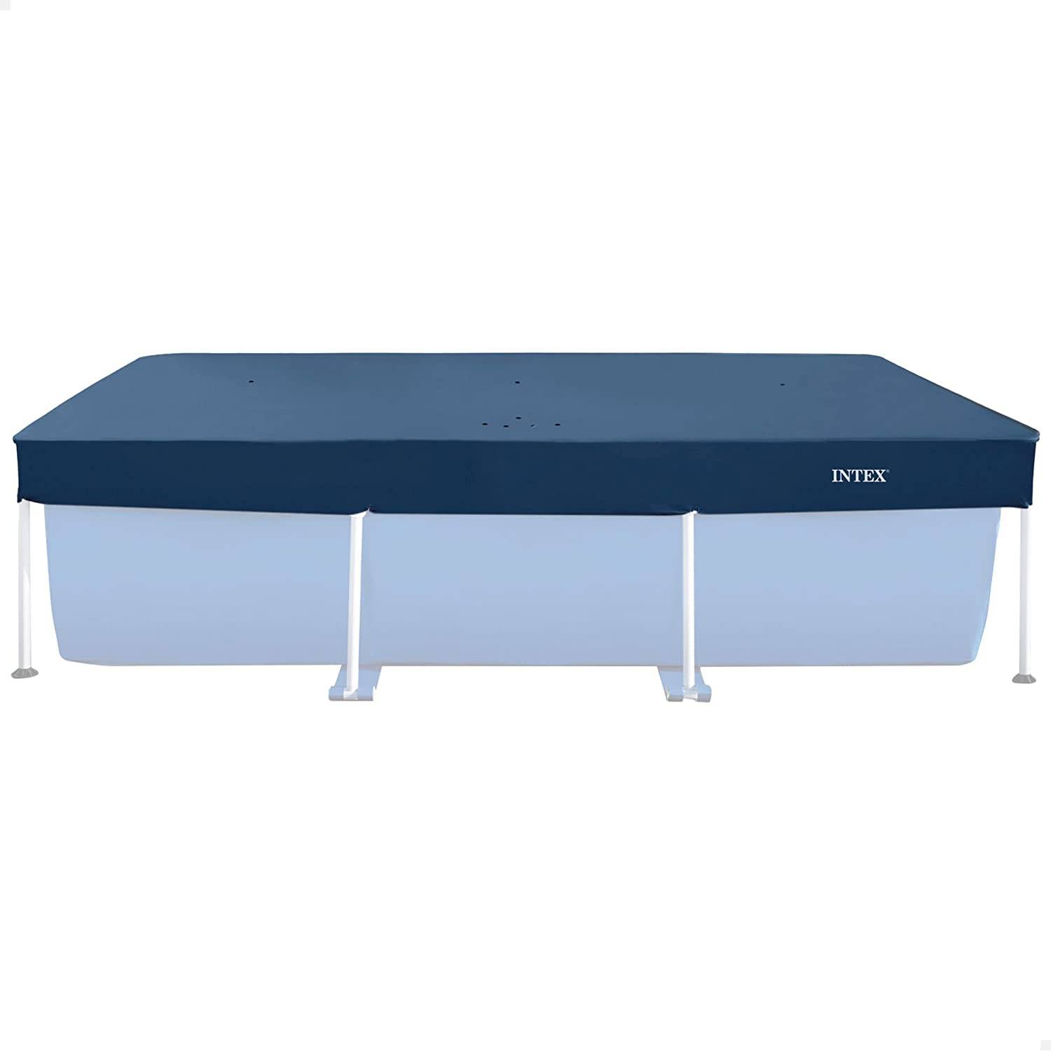 INTEX Poolabdeckung 260 x 160 cm Rechtwinklig PVC Dunkelblau und Grau