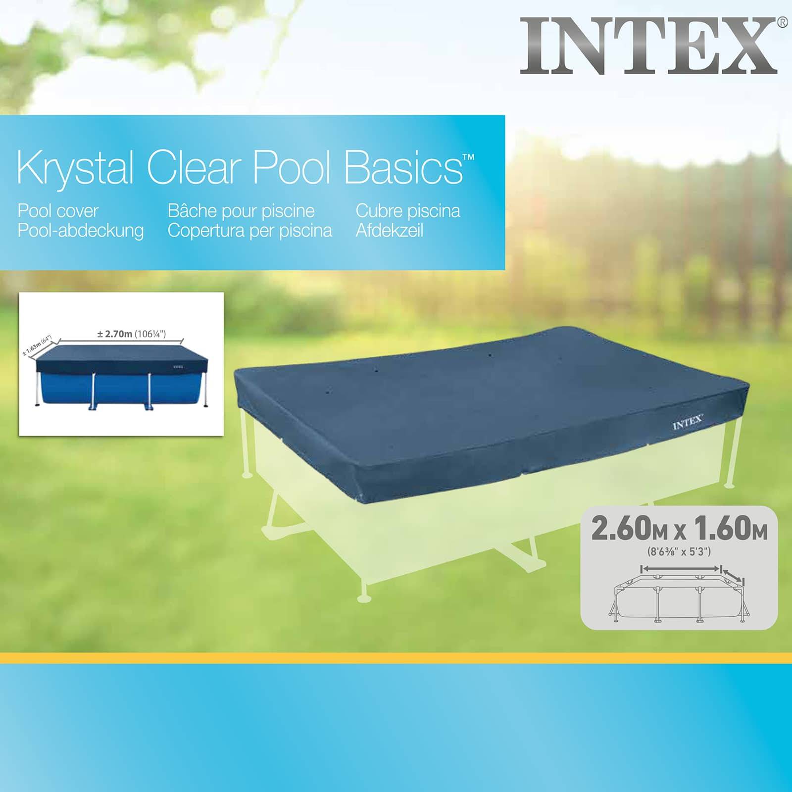 INTEX Poolabdeckung 260 x 160 cm Rechtwinklig PVC und PP