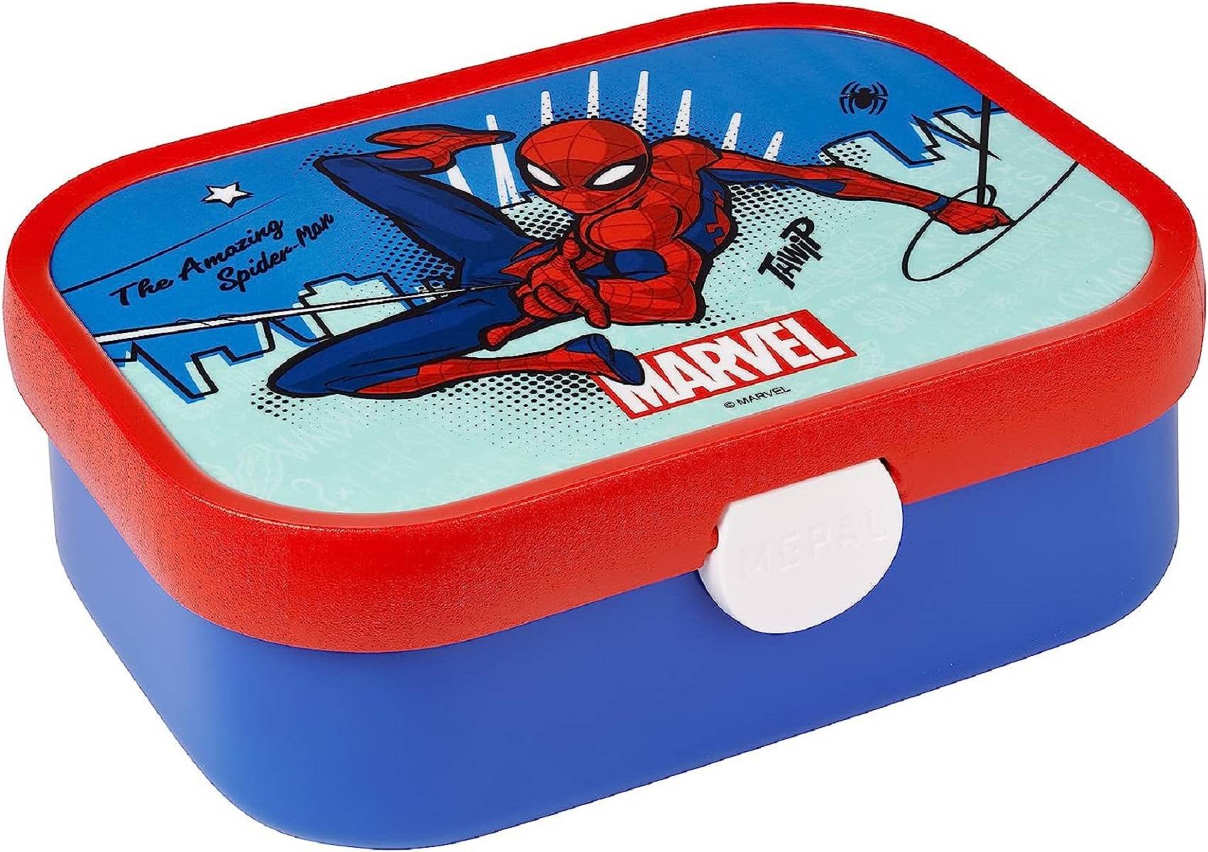 Mepal - Lunchbox Campus - Bento Lunchbox für Kinder - Brotdose mit Bento-Fach & Gabel - Meal Prep Box mit Clip-Verschluss - BPA-frei & Spülmaschinen