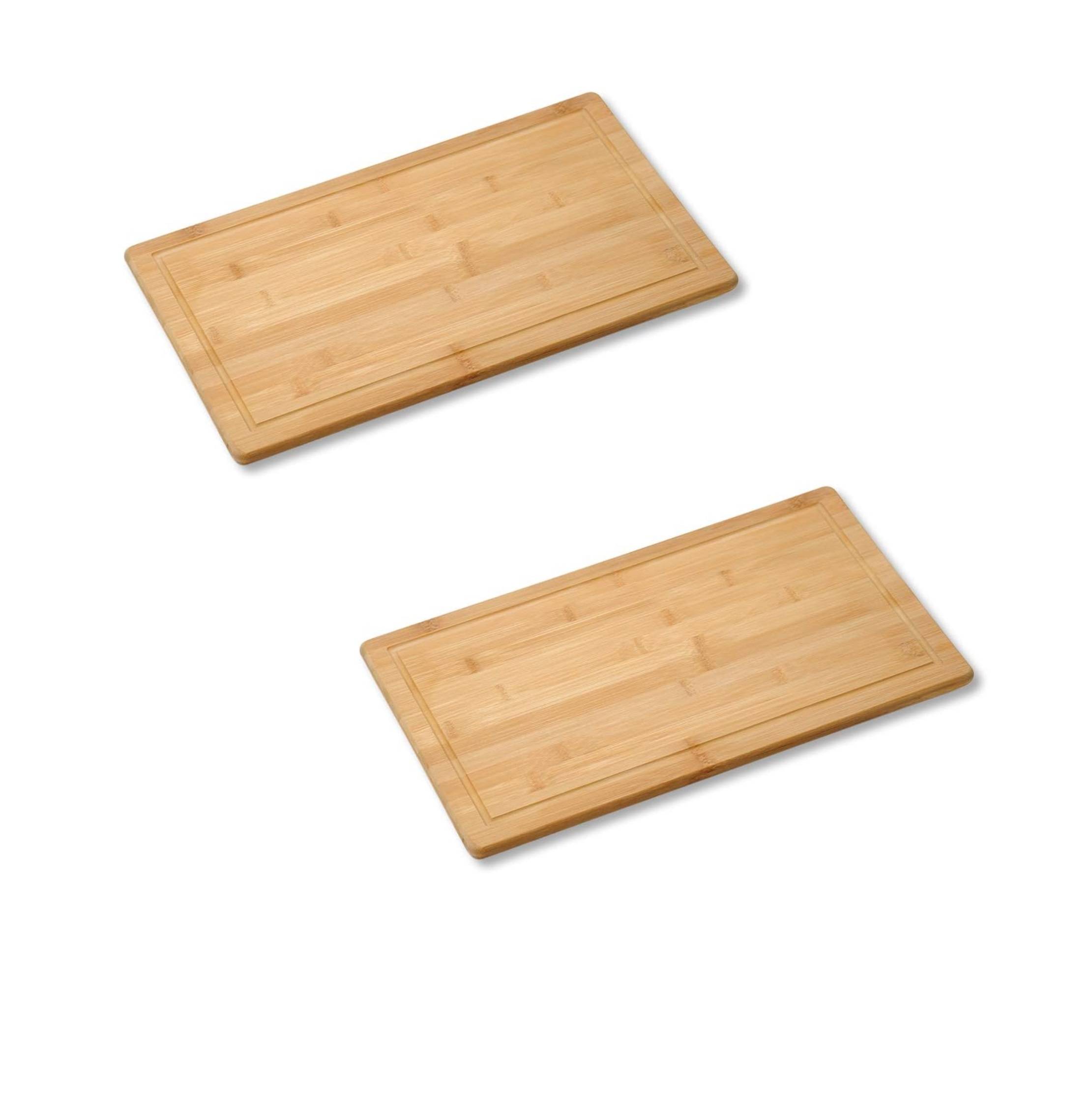 Kesper - 2 Stück Schneide- und Abdeckplatte - 100% FSC Bambusholz - 50 x 28 x 4 cm - Ceranfeldabdeckung