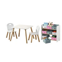 Kesper | Kindertisch Set mit 2 Stühlen und Aufbewahrungsregal | Faserplatte/Holz | Farbe: Weiß Kesper | Kindertisch Set mit 2 Stühlen und Aufbewahrungsregal | Faserplatte/Holz | Farbe: Weiß