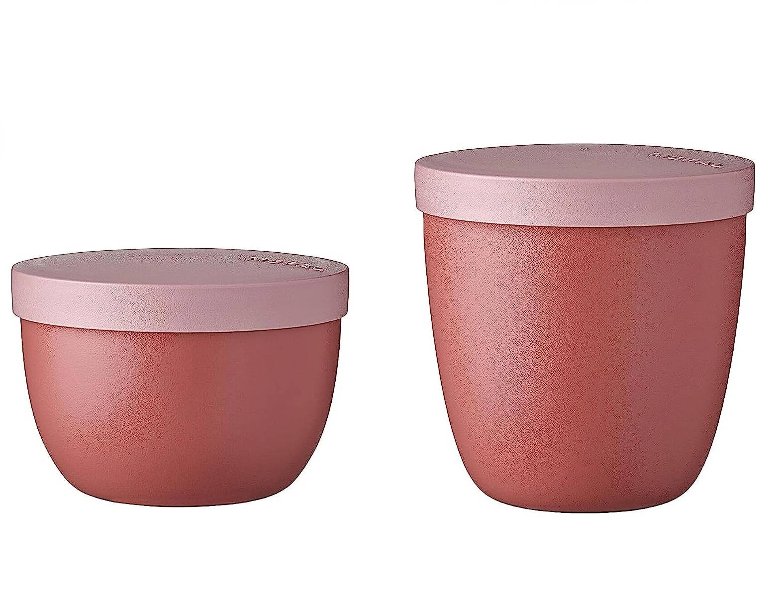 Mepal - Snackpot Duo Pack Ellipse - Praktischer Behälter zur Aufbewahrung & für Transport von Lebensmittel - Tiefkühltauglich - Spülmachinenfest