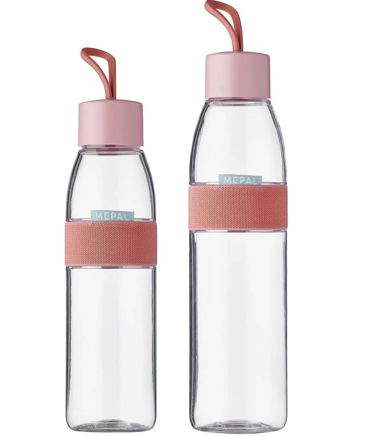 Mepal - Duo Pack Trinkflasche Ellipse Vivid Mauve - 500 & 700 ml Inhalt - auch für kohlensäurehaltige Getränke - bruchfestes Material - auslaufsich