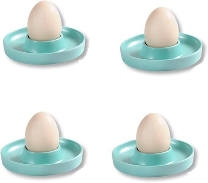 Kesper | Eierbecher, 4er Pack, Material: ø 10 x H 2 cm, Melamin, Maße: cm, Farbe: Blau | Der ideale Frühstücksbegleiter