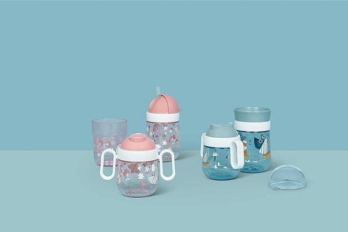 Mepal - Auslausicherer Antitropf-Trinklernbecher - Ab 6 Monaten - Baby Trinkbecher - Spülmaschinengeeignet - BPA frei - 200ml - Flowers