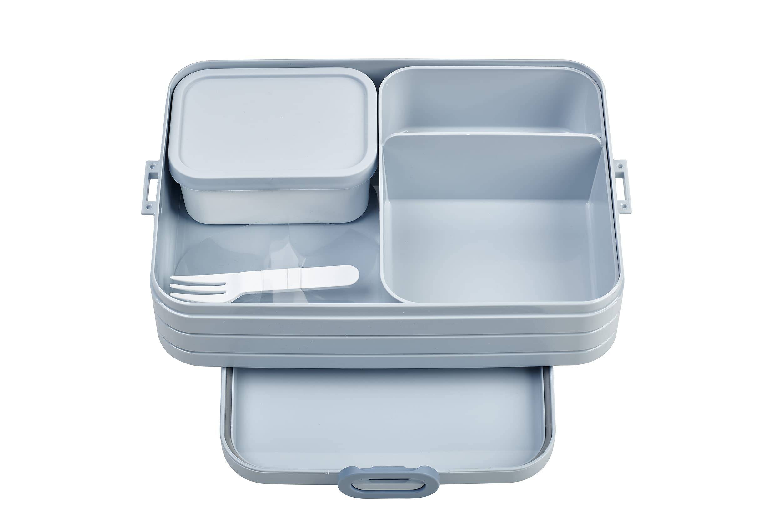 Mepal - Lunchbox Take A break large - Brotdose mit Fächern - Geeignet fur bis zu 8 butterbrote - Ideal für mealprep - 1500 ml - Nordic blue