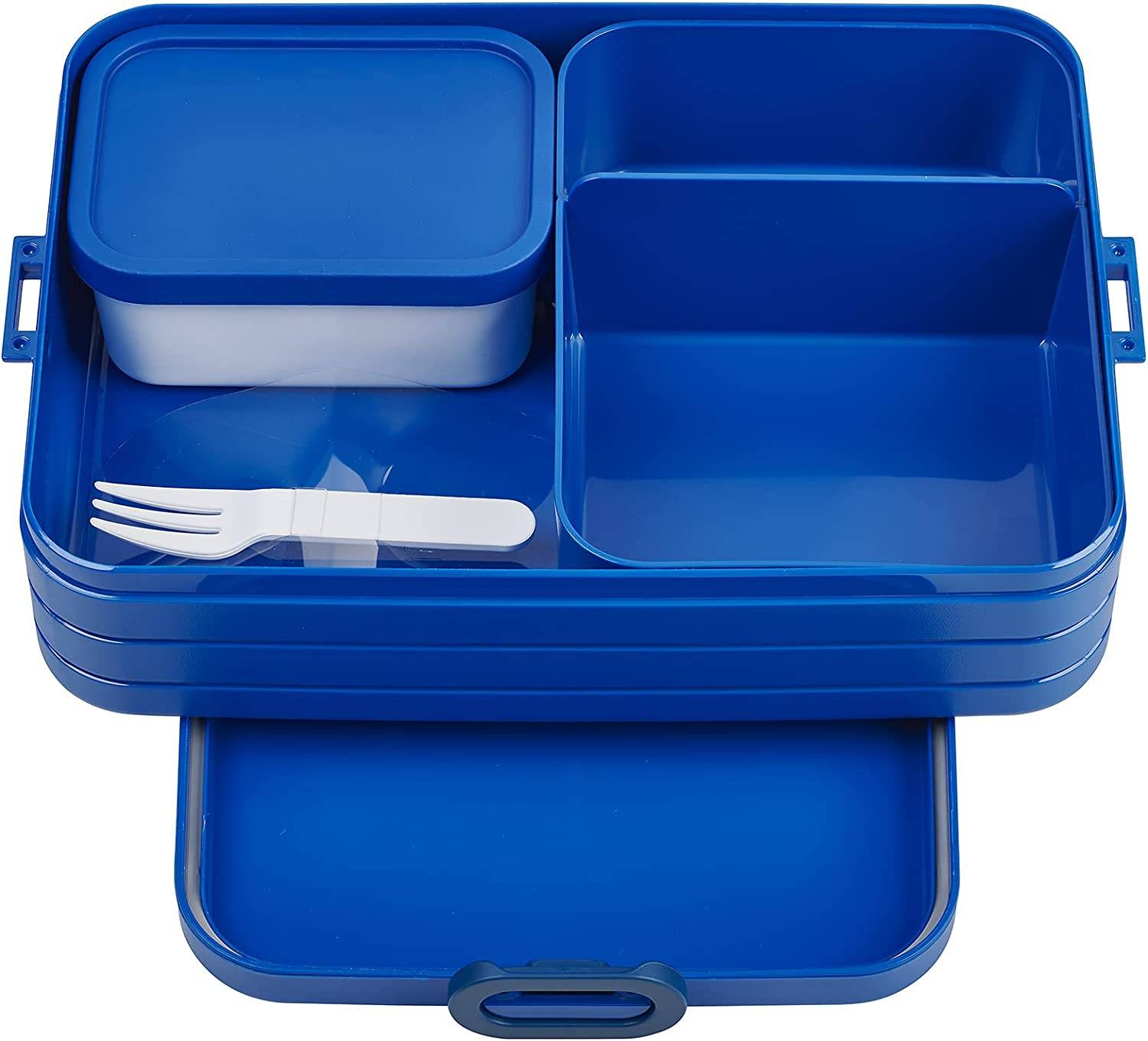 Mepal - Lunchbox Take A break large - Brotdose mit Fächern - Geeignet fur bis zu 8 butterbrote - Ideal für mealprep - 1500 ml - Vivid blue
