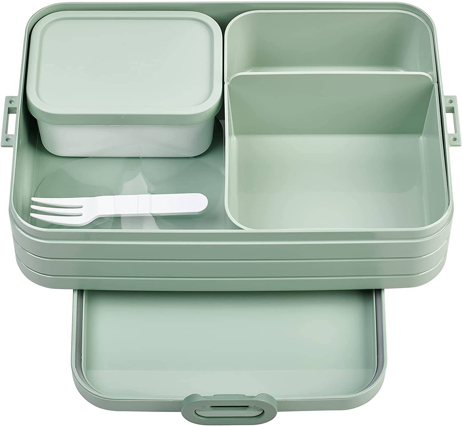 Mepal - Lunchbox Take A break large - Brotdose mit Fächern - Geeignet fur bis zu 8 butterbrote - Ideal für mealprep - 1500 ml - Nordic sage