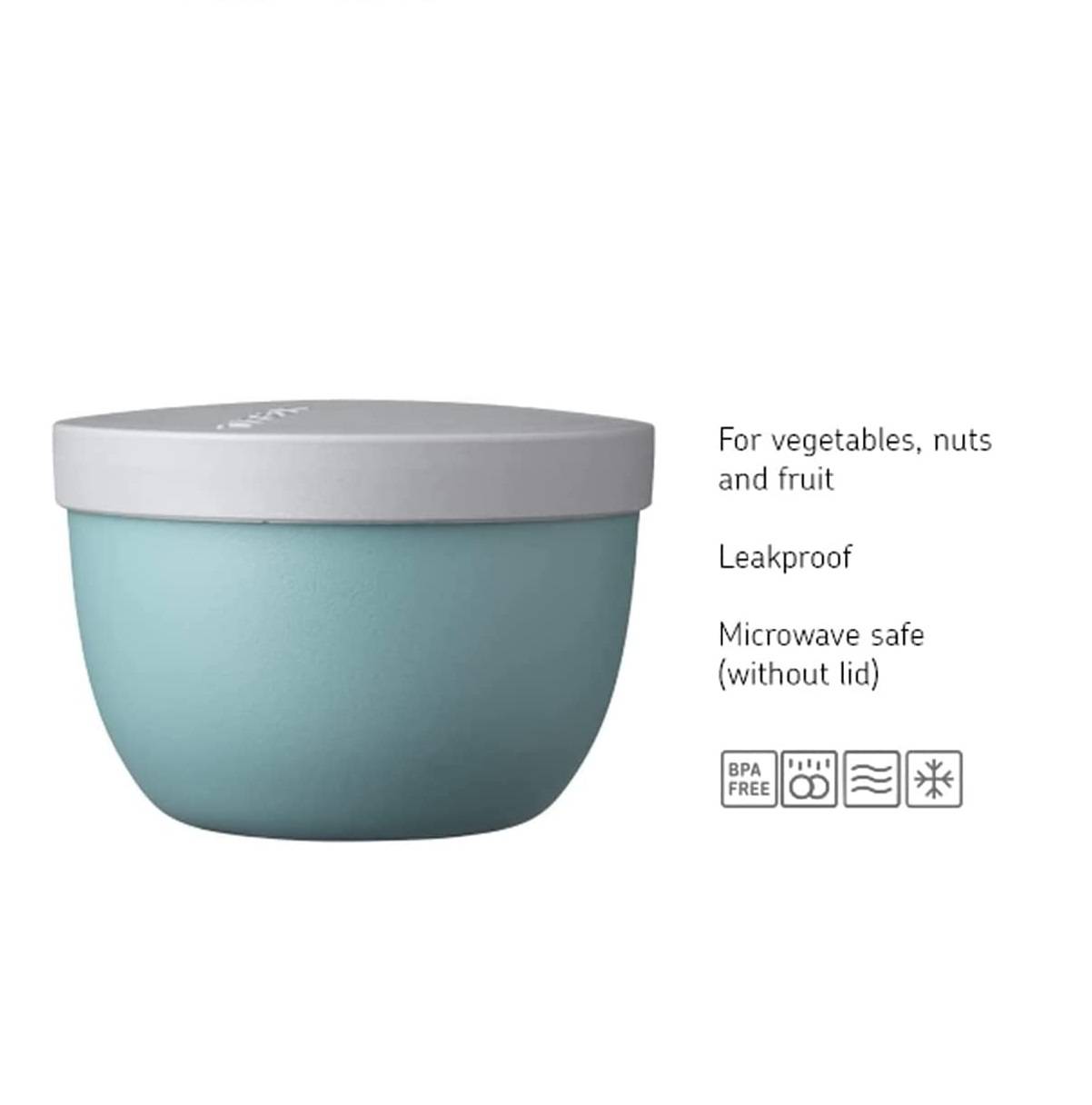 Mepal - Snackpot Duo Pack Ellipse - Praktischer Behälter zur Aufbewahrung & für Transport von Lebensmittel - Tiefkühltauglich - Spülmachinenfest