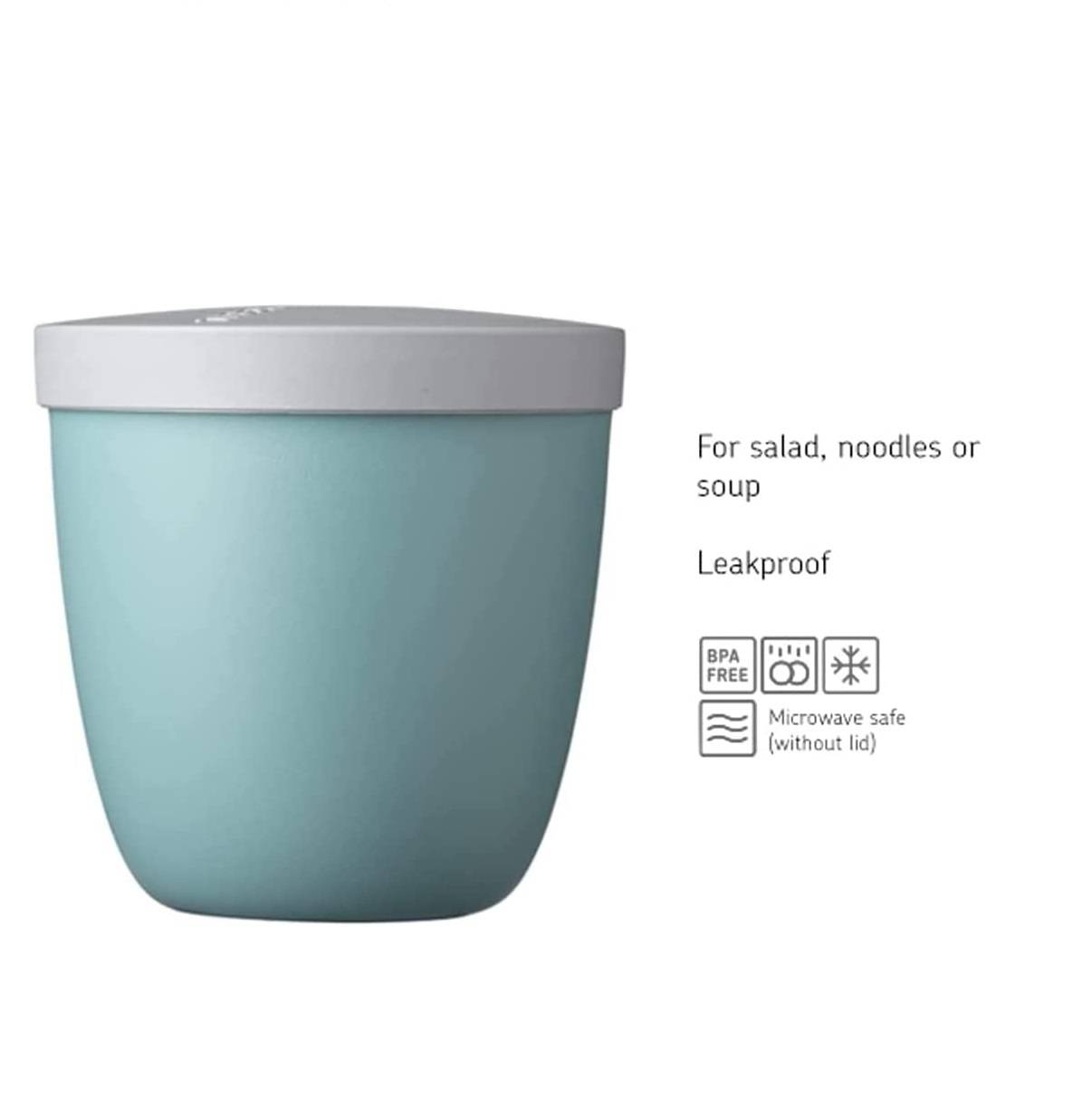 Mepal - Snackpot Duo Pack Ellipse - Praktischer Behälter zur Aufbewahrung & für Transport von Lebensmittel - Tiefkühltauglich - Spülmachinenfest