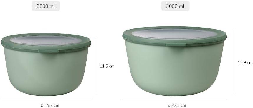 Mepal - Multi Bowl Cirqula Round - Vorratsdose mit Deckel - Geeignet als Luftdichte Aufbewahrungsbox für den Kühlschrank, Mikrowellengeschirr & als