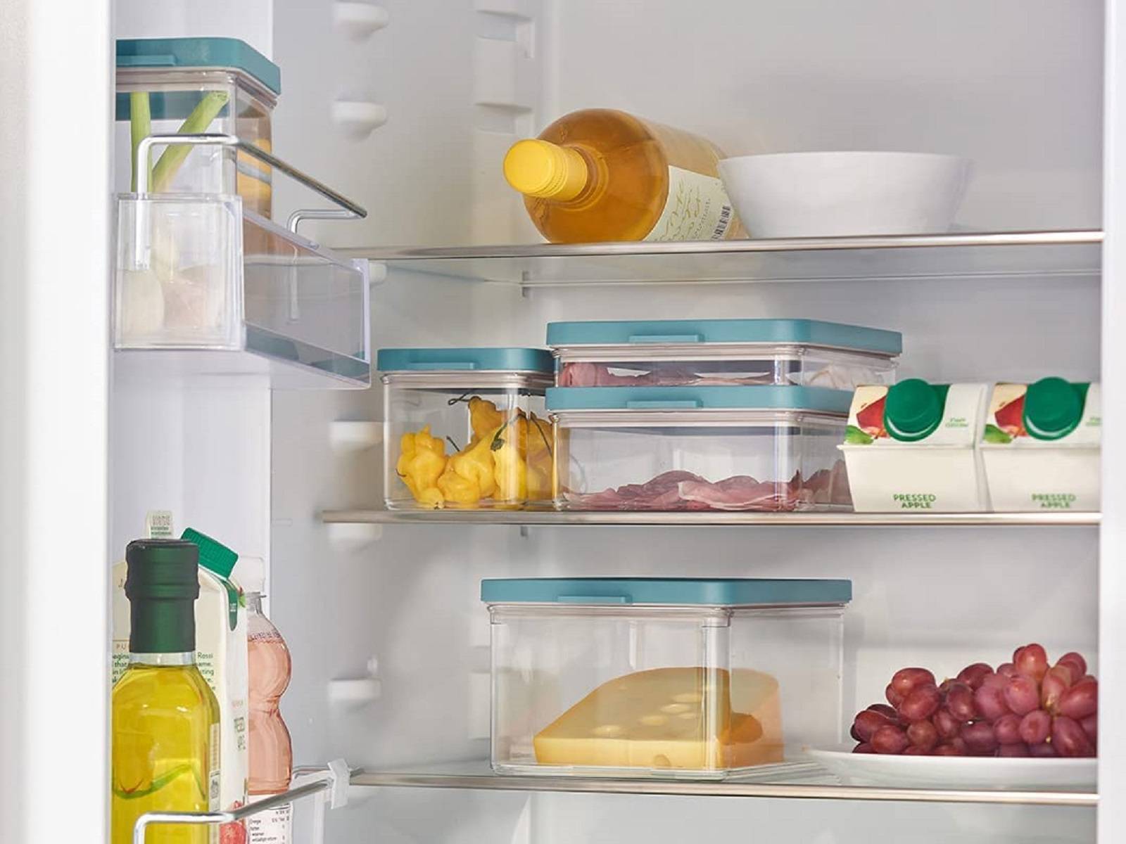 Mepal 2-tlg. Frischhaltedosen Starter-Set Meat and Cheese Omnia Vorratsdose - Käsedose - ideal für die Aufbewahrung von Lebensmitteln - Luftdicht