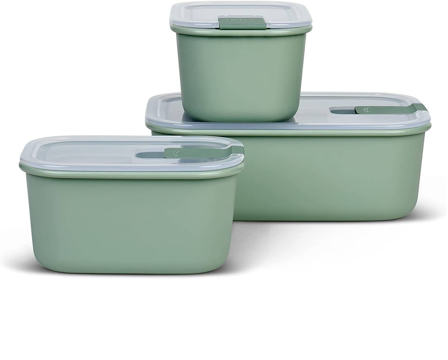 Mepal – Frischhaltedosen set 3-teilig EasyClip – Schüssel mit Deckel & Klickverschluss – Geeignet für Mikrowelle, Dampfgarer, Kühl- und Gefri