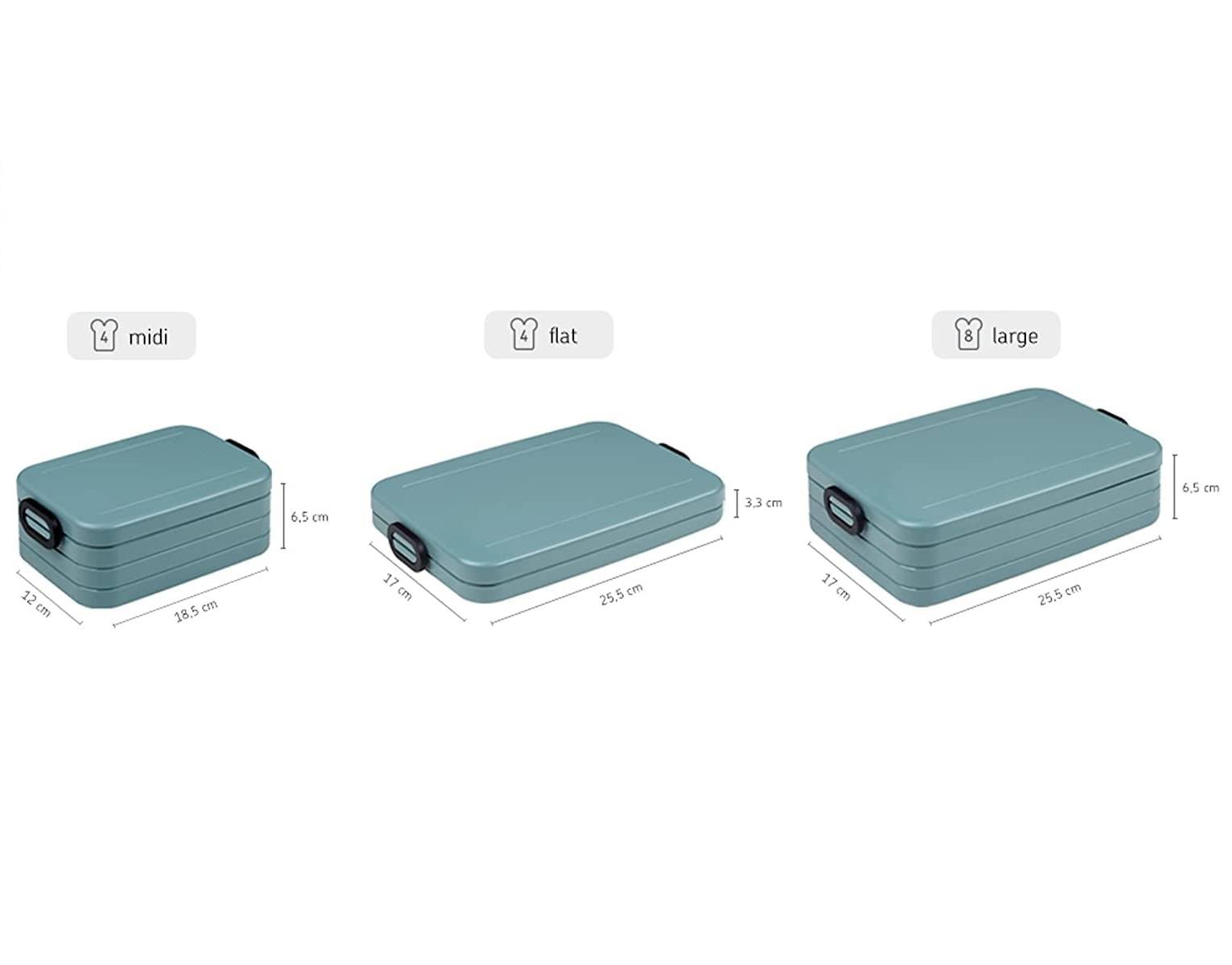 Mepal 2-tlg Take a Break Set – Nordic Sage – Groß/Klein – Lunchbox mit Trennwand – ideal für Mealprep – spülmaschinenfest, ABS