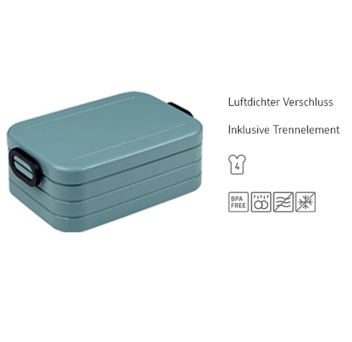 Mepal 2-tlg Take a Break Set – Vivid Mauve – Groß/Klein – Lunchbox mit Trennwand – ideal für Mealprep – spülmaschinenfest, ABS