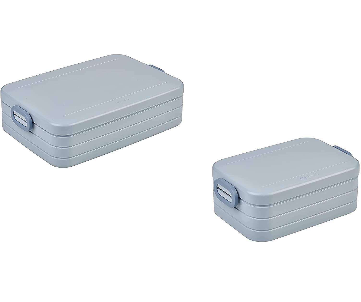 Mepal 2-tlg Take a Break Set – Nordic Blue neu – Groß/Klein – Lunchbox mit Trennwand – ideal für Mealprep – spülmaschinenfest, ABS