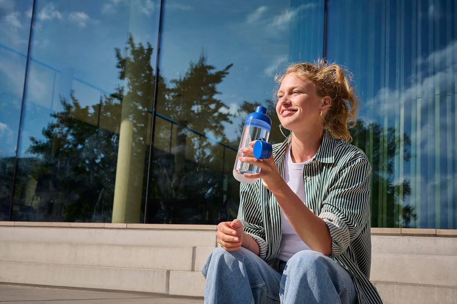 Mepal Trinkflaschen Vita - Wasserflaschen Duo Pack - Flaschen für Uni, Arbeit, Fitness, Outdoor, Job - Stoßfest, Auslaufsicher - BPA-frei & Spülmas