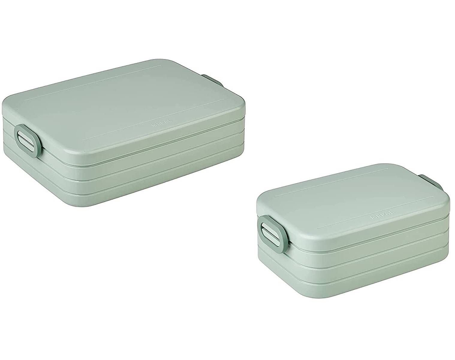 Mepal 2-tlg Take a Break Set – Nordic Sage – Groß/Klein – Lunchbox mit Trennwand – ideal für Mealprep – spülmaschinenfest, ABS