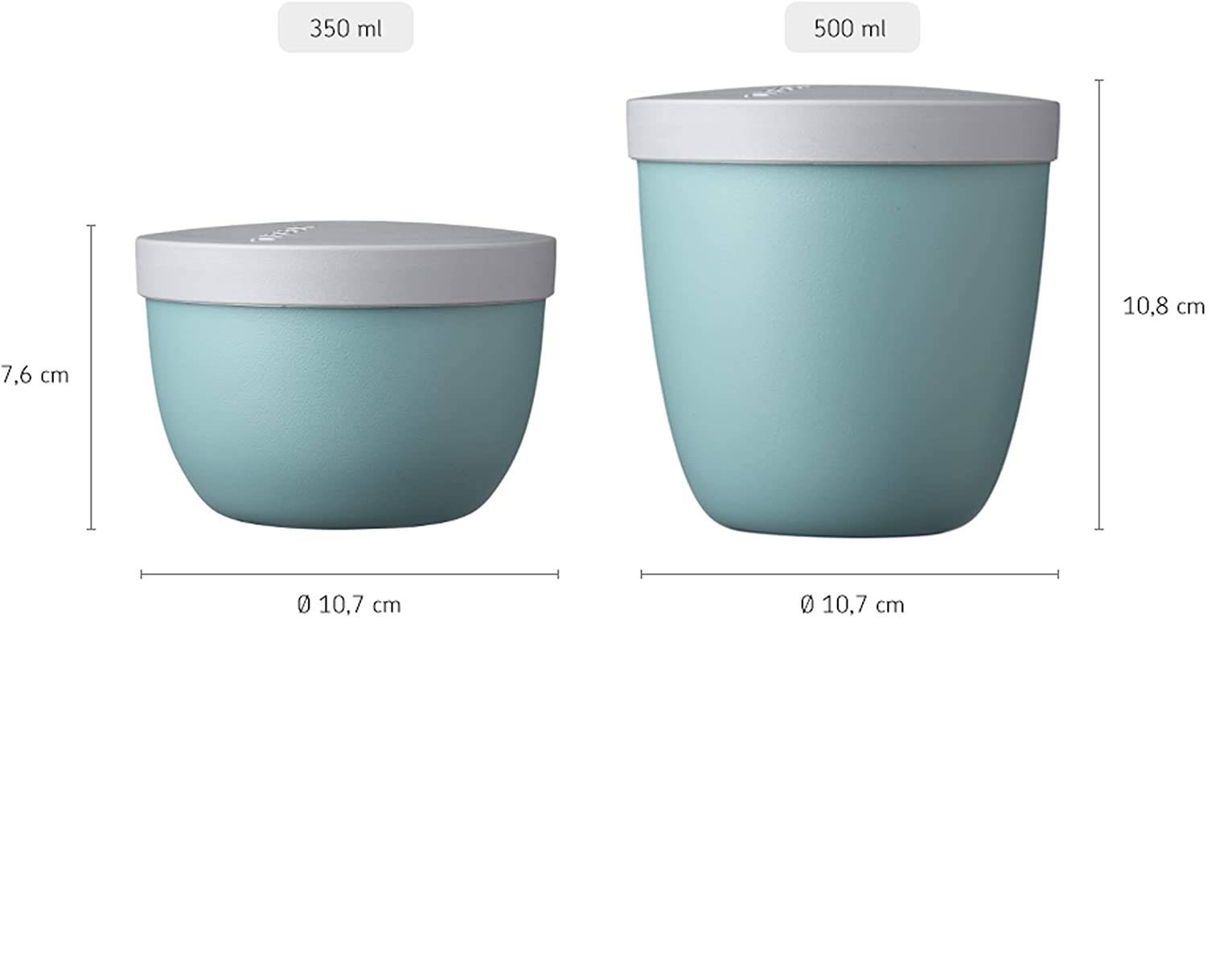 Mepal - Snackpot Ellipse - Praktischer Behälter zur Aufbewahrung & für Transport von Lebensmittel - Tiefkühltauglich - Spülmachinenfest - 500 ml