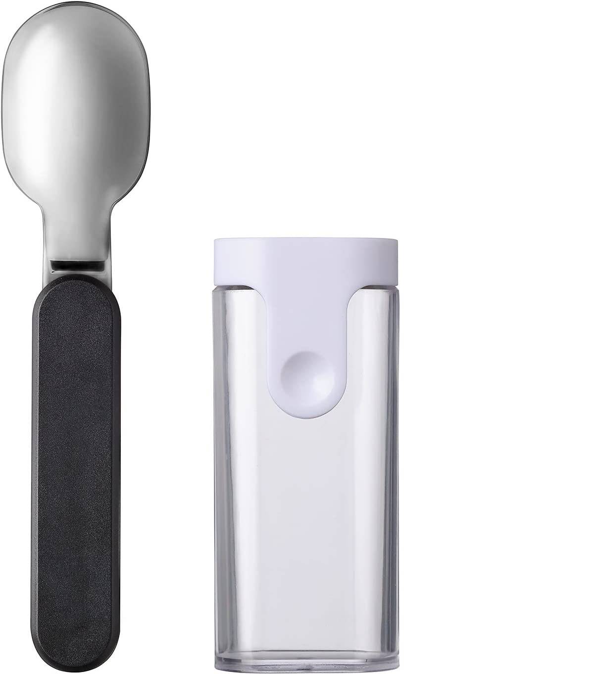 Mepal - Klapplöffel Ellipse - Wiederverwendbarer Löffel zum Mitnehmen - Klapplöffel für Joghurtbecher - Reisebesteck - Inklusive Aufbewahrungsetui