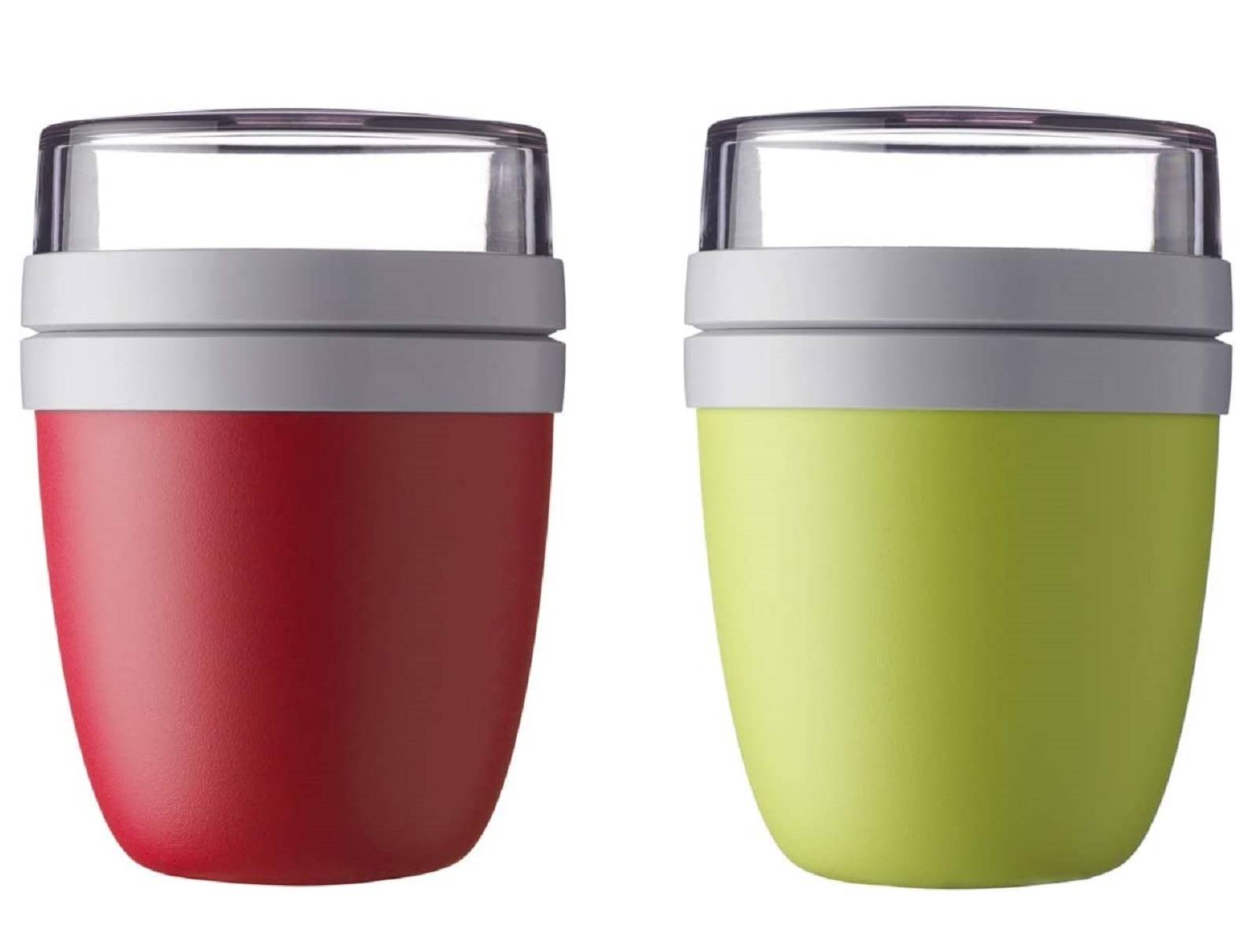 Mepal Lunchpot Ellipse 2-er Set Lunchbox (Nordic Red und Lemon)