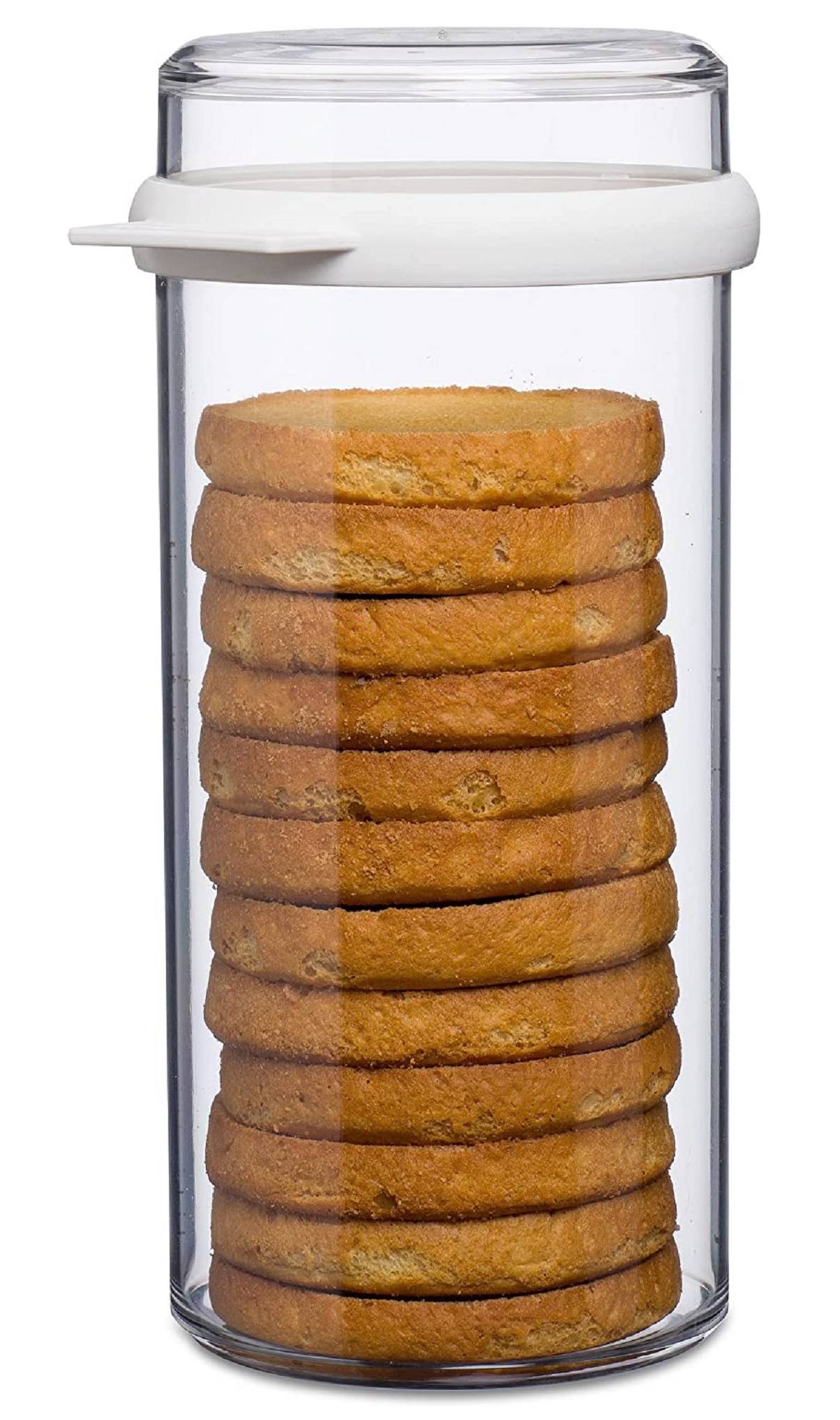 Mepal Vorratsdose Stora rund 1,9 Liter, SAN / TPE, Weiß mit Dichtungsring, 13,4 x 12 x 24 cm, BPA-frei, Spülmaschinenfest