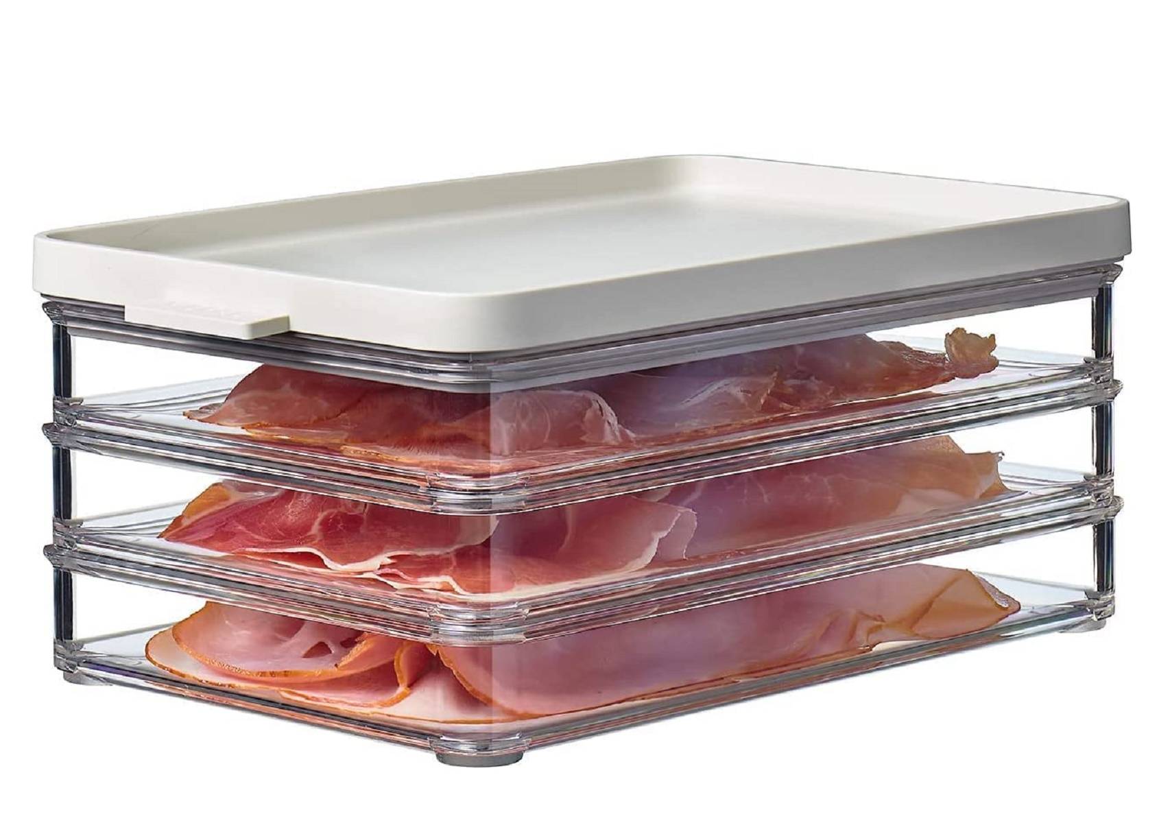 Mepal Kühlschrankdose Omnia Aufschnittdose 3-lagig - Nordic White / Weiß