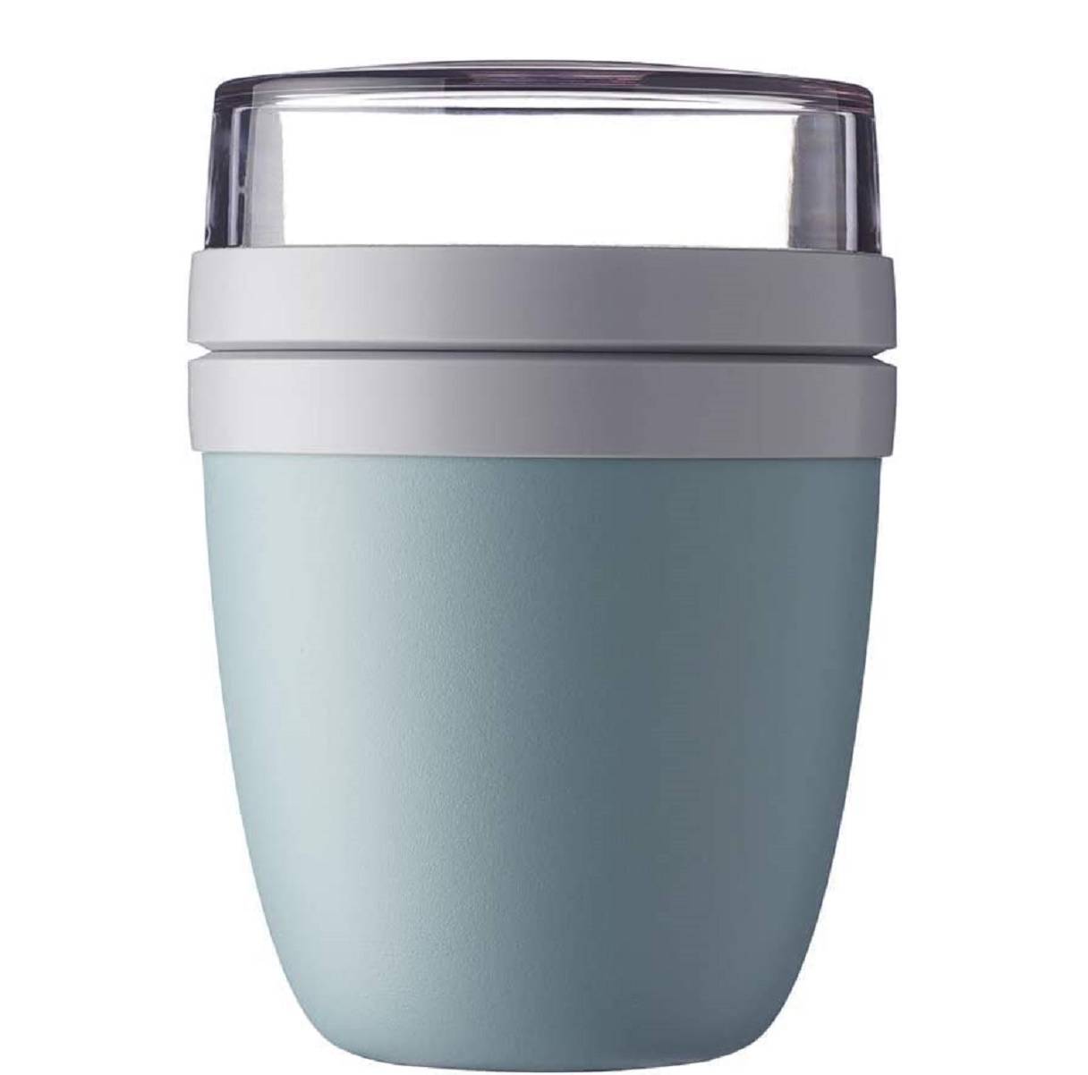 Mepal - Lunchpot Ellipse - Nordic Green – 500 ml praktischer Müslibecher, Joghurtbecher, To go Becher – Geeignet für Tiefkühler, Mikrowelle und