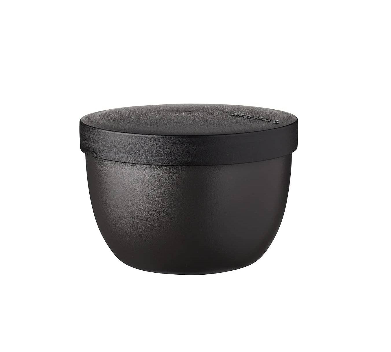 Mepal Snackpot Ellipse Nordic black - Praktischer Behälter zur Aufbewahrung & für Transport von Lebensmittel - Tiefkühltauglich - Spülmachinenfest