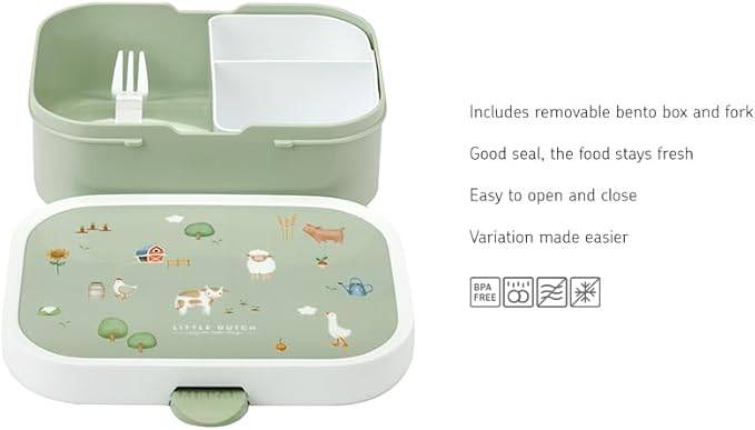 Mepal | Campus Lunchbox | Little Farm | langlebig & praktisch | sicherer Verschluss | ideal für Schule & Ausflüge