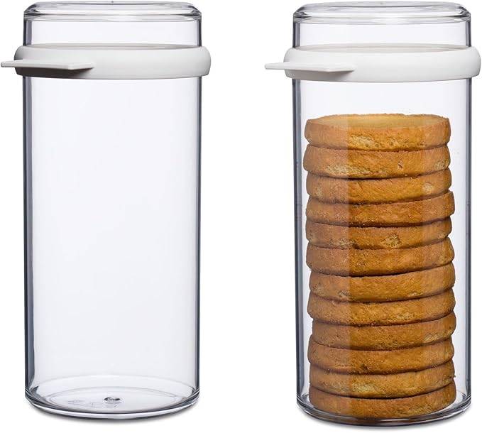 Mepal - Zwiebackdose Stora Duo Pack - Luftdichte Aufbewahrungsbox für Zwieback - Luftdichter Aufbewahrungsbehälter mit Deckel - Ideal für die Organ