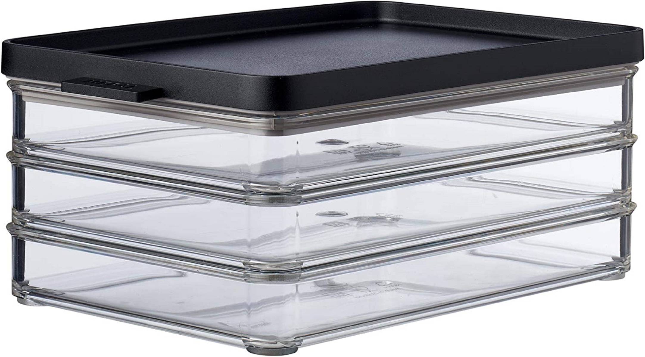 Mepal Omnia Kühlschrankdose, 550/3, Schwarz, Länge: 230 mm, Breite: 149 mm, Höhe: 100 mm