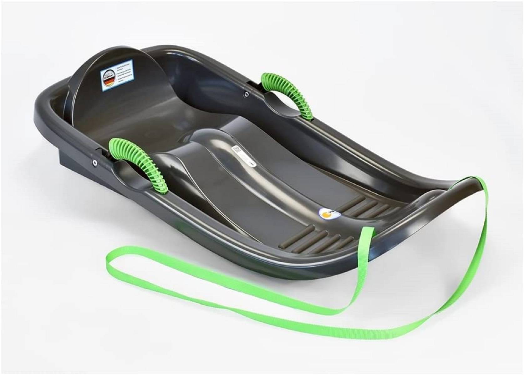 KHW | Schneebob Snow Bird De Luxe | ergonomische Sitzfläche | hohe Stabilität | ideal für Rodelspaß | Farbe: Anthrazit