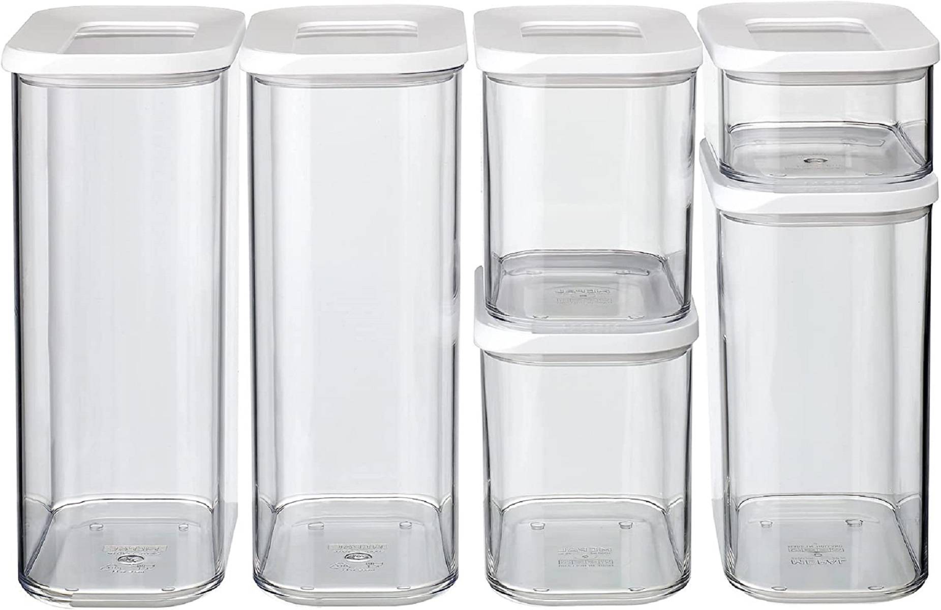 Mepal | Modula Vorratsdosen Set 6-teilig | praktisches Design | unterschiedliche Größen: 2 x 2000 ml, 1 x 1500 ml, 2 x 1000 ml, 1 x 425 ml | ideal