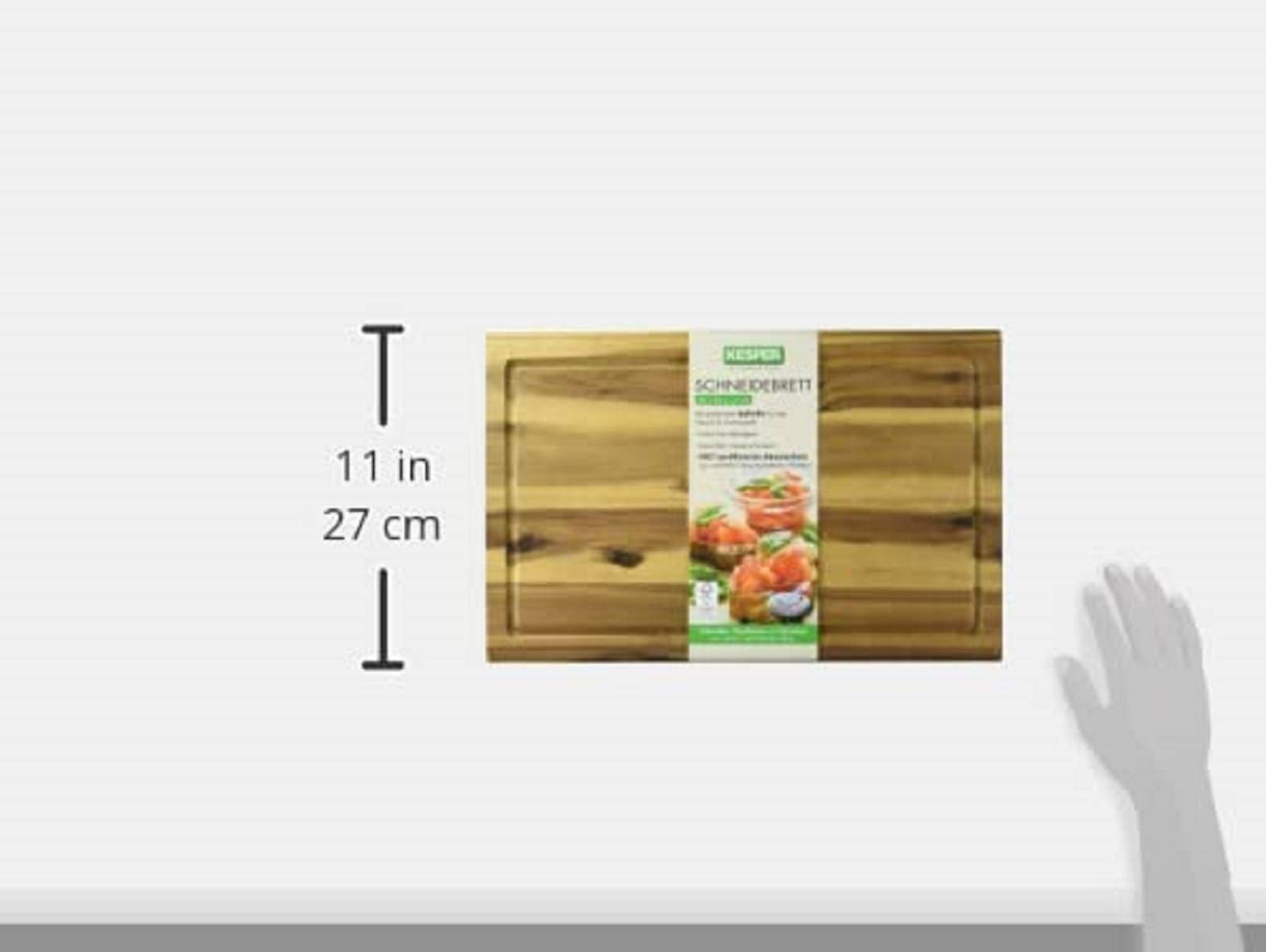 Kesper 28181 Tranchierbrett 40x26x1,5cm aus Akazie, Braun, 40 x 26 x 1,5 cm