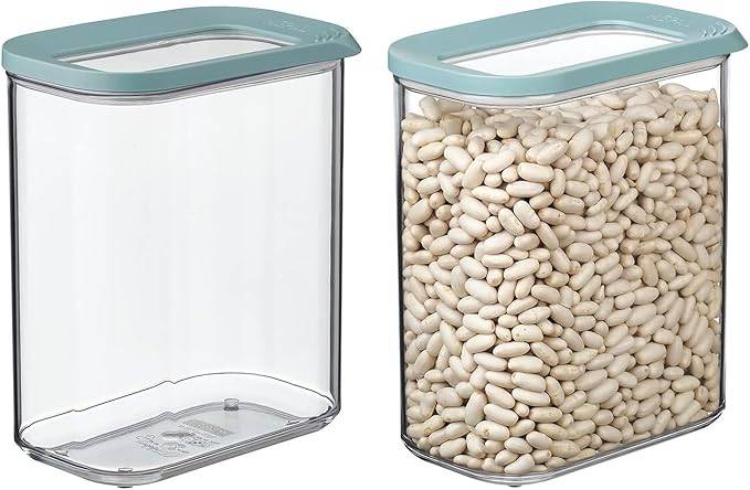 Mepal | 2-teiliges Set Vorratsdosen mit Deckel | Lebensmittelbehälter Rechteckige | Küchenorganizer aus Kunststoff | Vorratsbehälter Luftdicht |