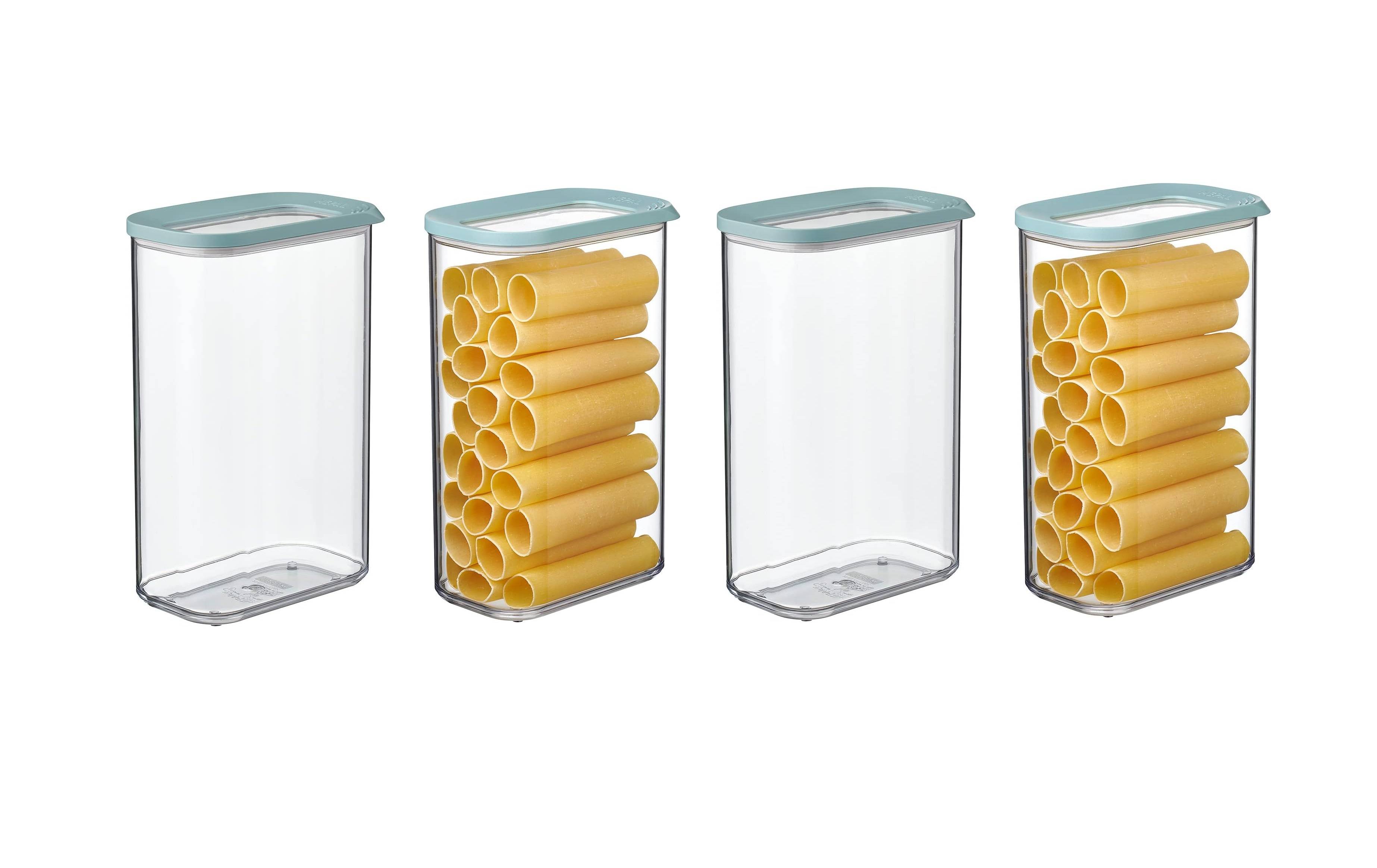 Mepal | 4-teiliges Set Vorratsdosen mit Deckel | Lebensmittelbehälter Rechteckige | Küchenorganizer aus Kunststoff | Vorratsbehälter Luftdicht |