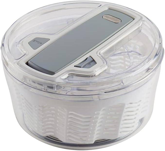 Zyliss E940014 Swift Dry Salatschleuder, Groß, 6L, Kunststoff, Weiß, Salattrockner inklusive Salatschüssel, Aquavent Technologie