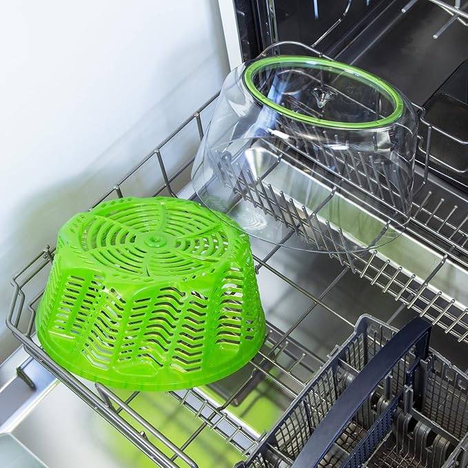 Zyliss E940014 Swift Dry Salatschleuder, Groß, 6L, Kunststoff, Weiß, Salattrockner inklusive Salatschüssel, Aquavent Technologie