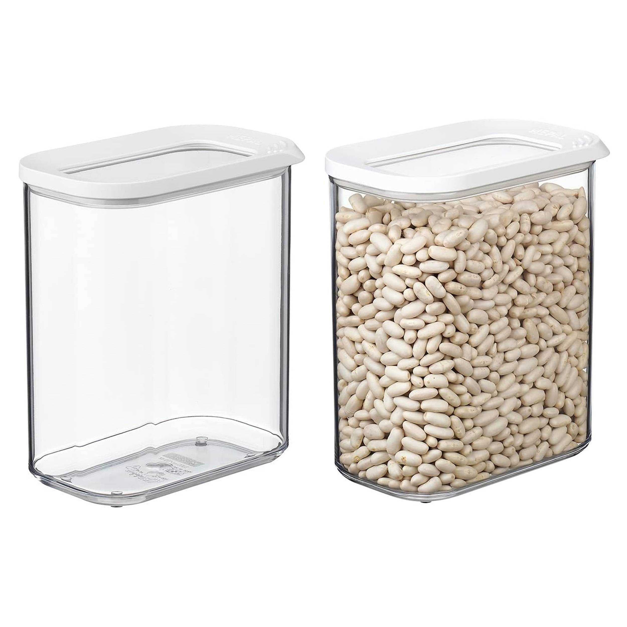 Mepal | 2-teiliges Set Vorratsdosen mit Deckel | Lebensmittelbehälter Rechteckige | Küchenorganizer aus Kunststoff | Vorratsbehälter Luftdicht |
