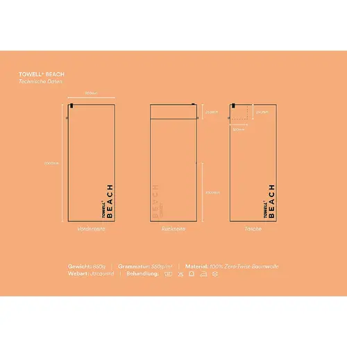 Stryve TOWELL+Beach | Großes Strandhandtuch 180 x 90 cm | Perfektes Urlaubszubehör | inklusive Aufbewahrungstasche | Farben: Grau, Blau, Peach Stryve TOWELL+Beach | Großes Strandhandtuch 180 x 90 cm | Perfektes Urlaubszubehör | inklusive Aufbewahrungstasche | Farben: Grau, Blau, Peach