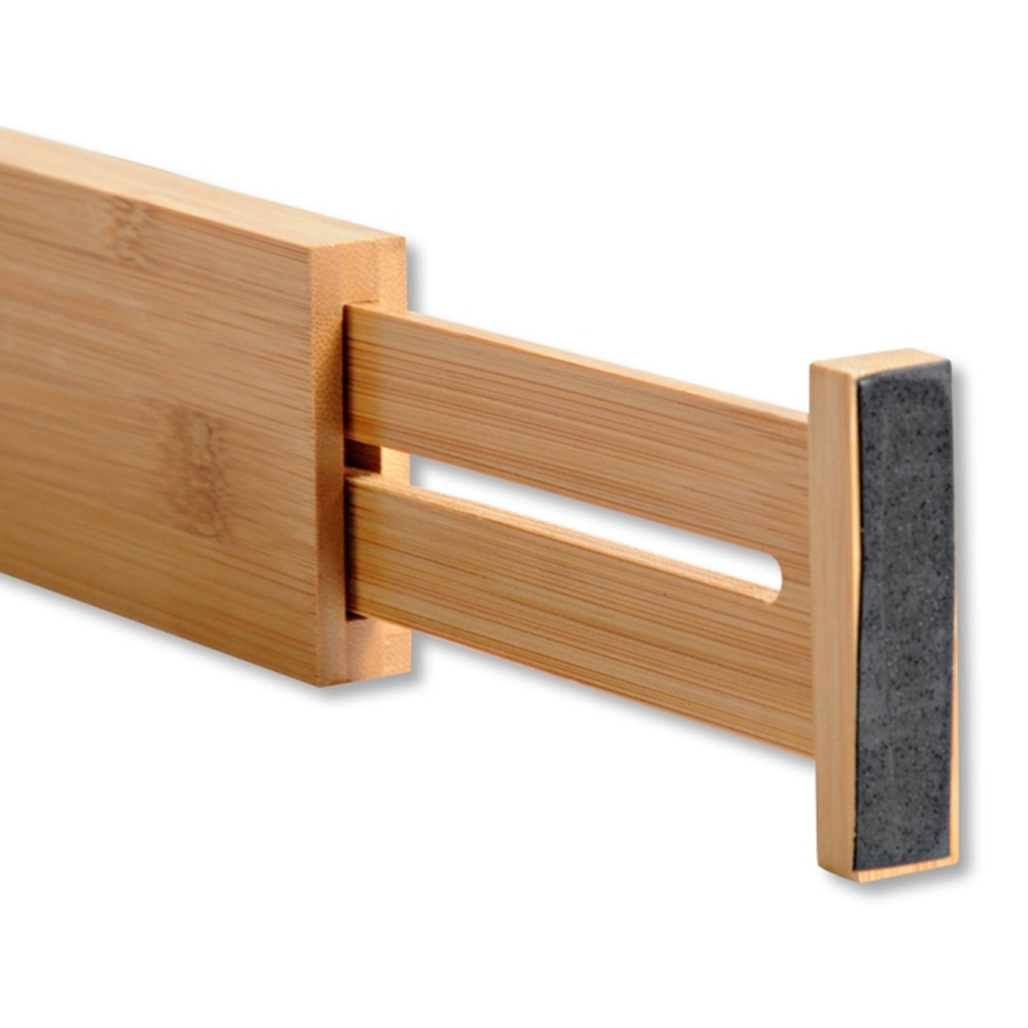 Kesper | Schubladentrenner 4er Pack, Material: Bambus, Maße: 45.5 x 1.5 x 6 cm, Farbe: Braun| 17074 13