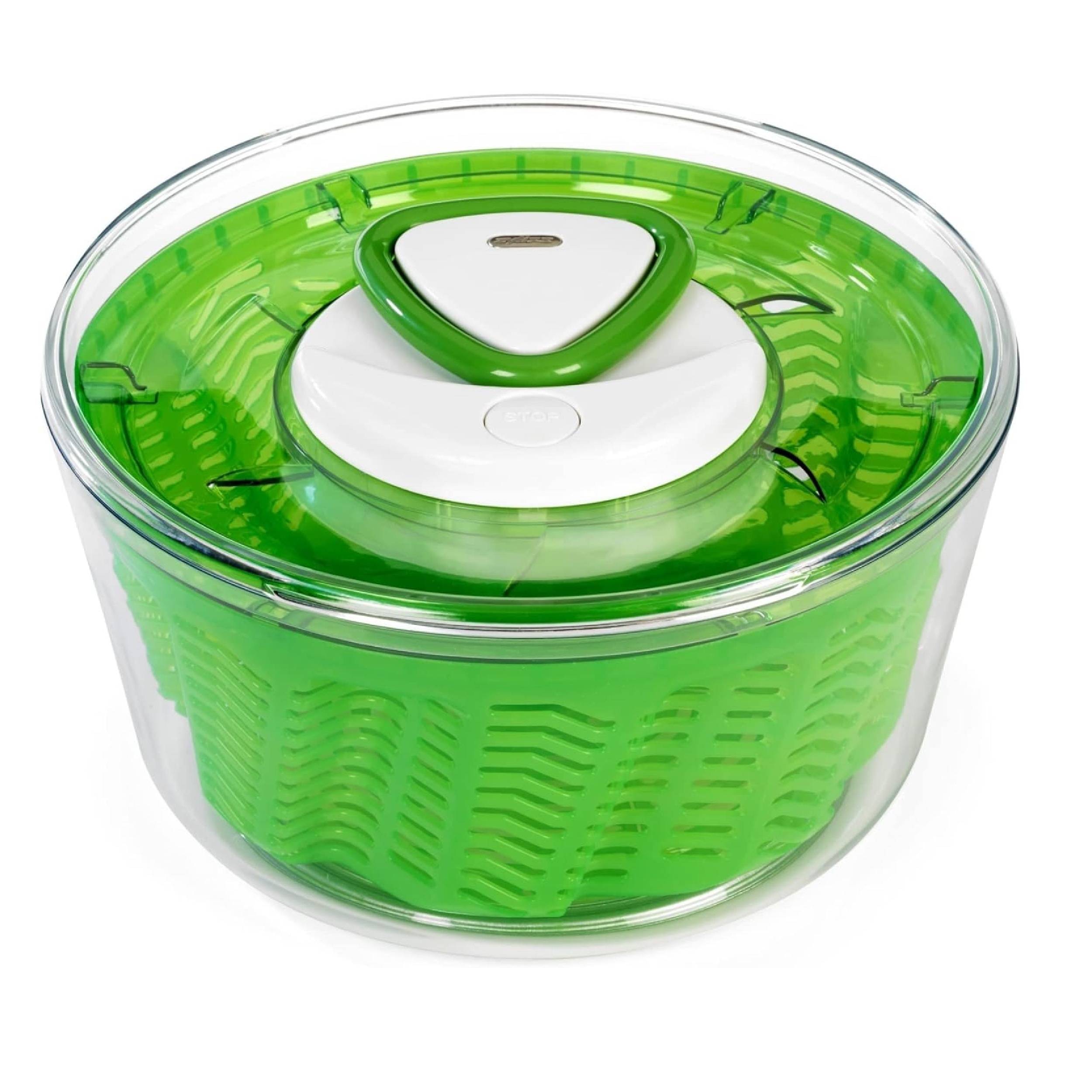Zyliss Easy Spin 2 Salatschleuder, Fassungsvermögen 6l, Groß, Kunststoff, Grün, Salattrockner inklusive Salatschüssel, Aquavent Technologie