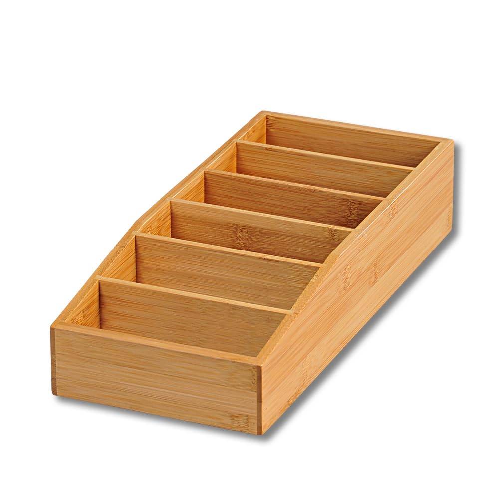 Kesper | Aufbewahrungsbox, Material: FSC®-zertifizierter Bambus, Maße: 15 x 35 x 7 cm, Farbe: Braun | 70822