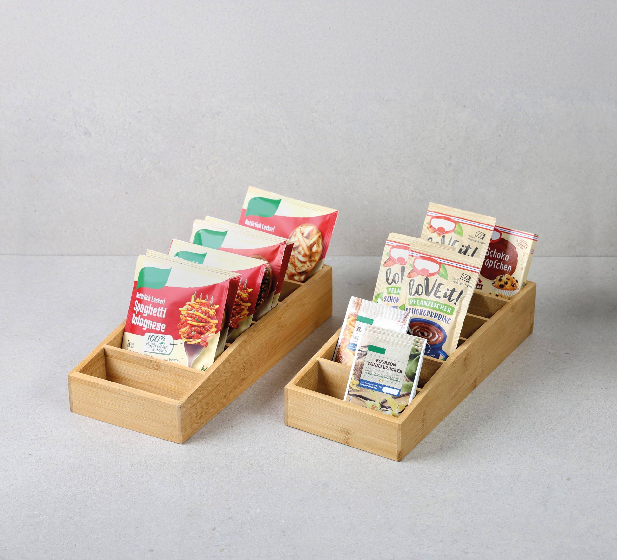 Kesper | Aufbewahrungsbox, Material: FSC®-zertifizierter Bambus, Maße: 15 x 35 x 7 cm, Farbe: Braun | 70822