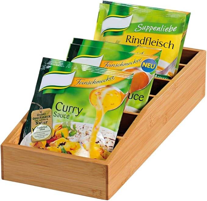 Kesper | Aufbewahrungsbox, Material: FSC®-zertifizierter Bambus, Maße: 15 x 35 x 7 cm, Farbe: Braun | 70822