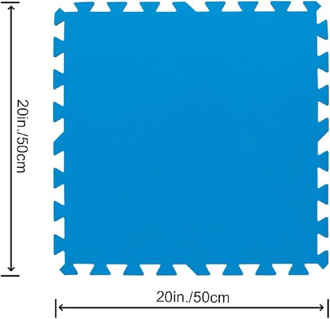 Bestway | Flowclear Pool-Bodenschutzfliesen XL-Pack | 18 Stück á 50 x 50 cm | Blau | ideal um Schutz des Poolbodens und des Rasens