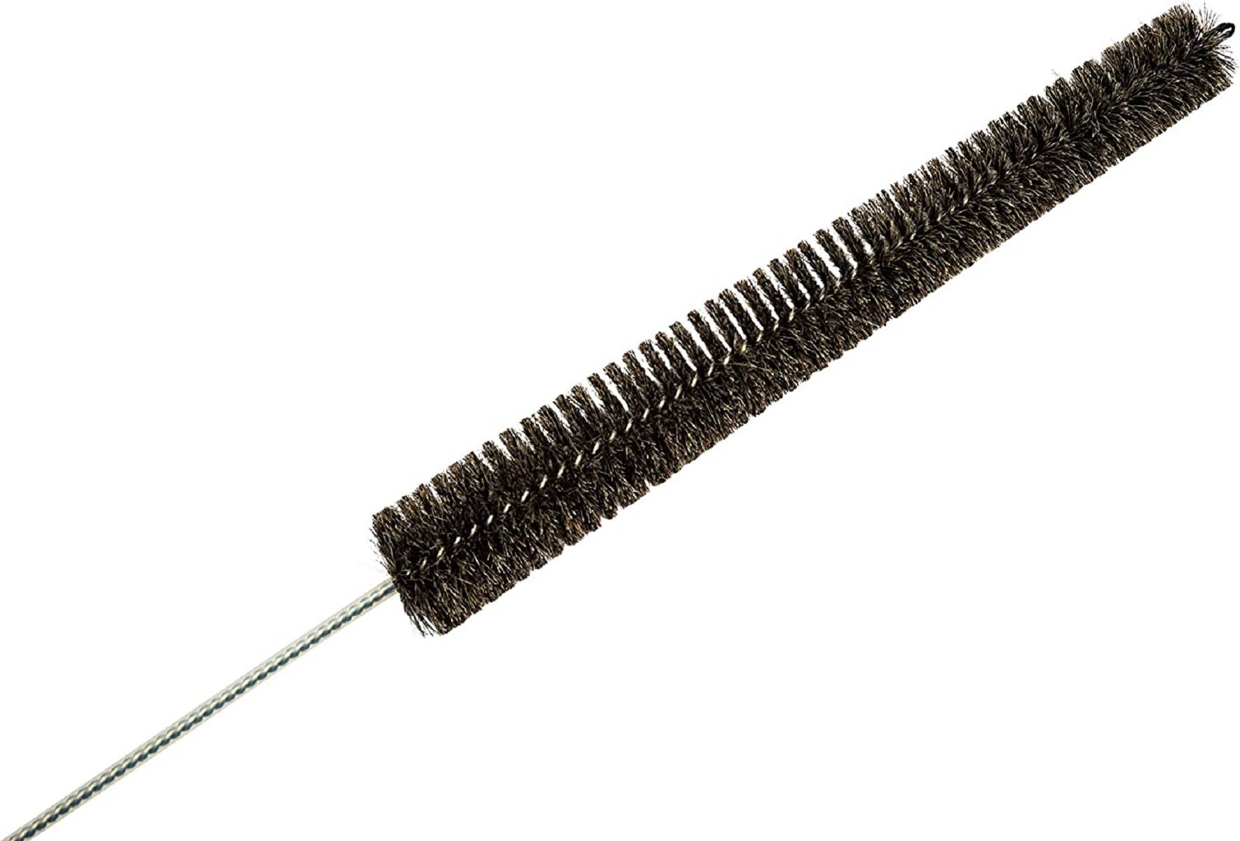 Neustanlo | Profi Heizkörperbürste 2.0 | extra weiche Ziegenhaar-Borsten | Kunststoffummantelter Edelstahldraht | Länge: 120 cm