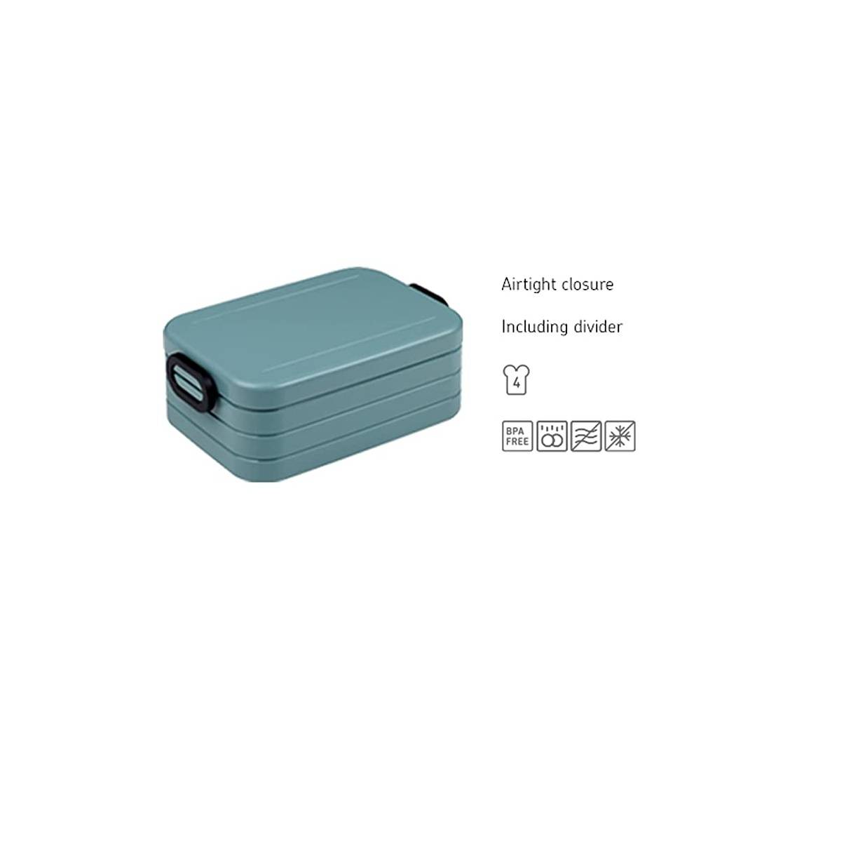 Mepal Take a Break midi – Weiß – 900 ml Inhalt – Lunchbox mit Trennwand – ideal für Mealprep – spülmaschinenfest, ABS