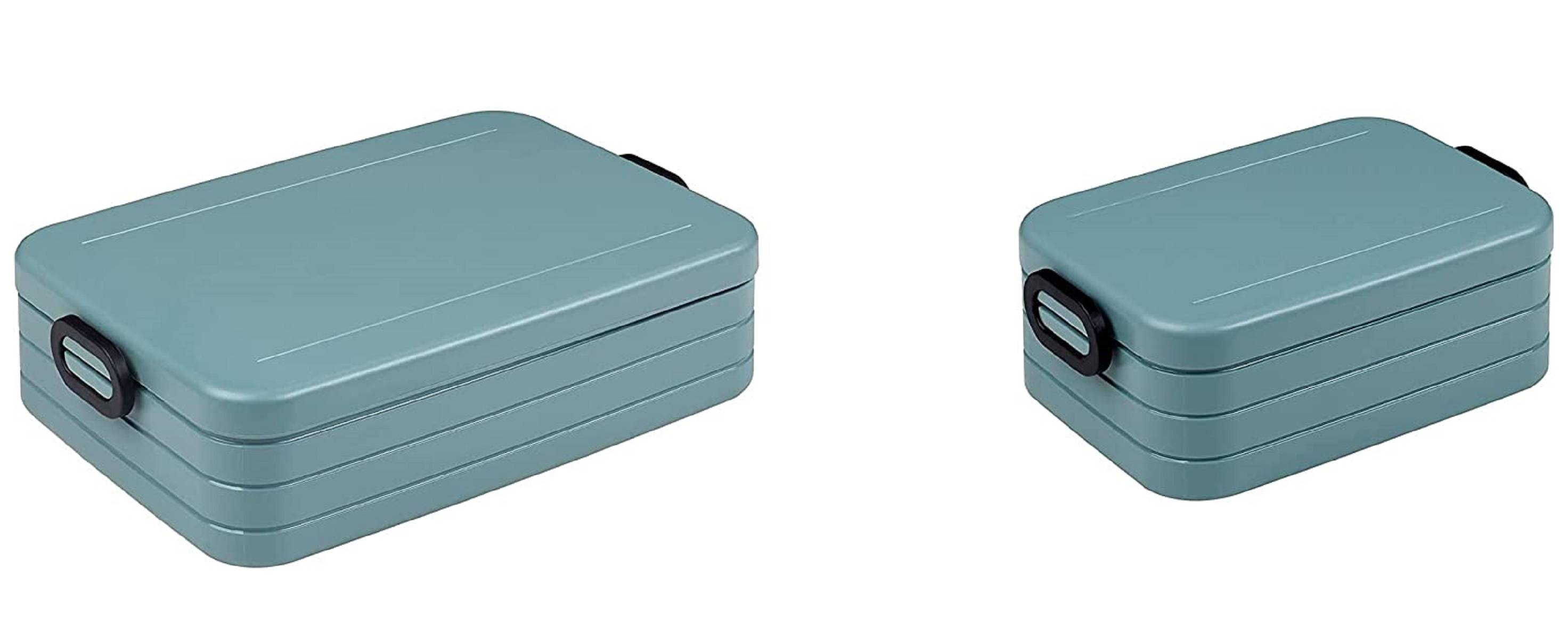 Mepal | Take a Break Set | Nordic Green | perfekte Lunchbox für Mealprep | spülmaschinenfest | inklusive Trennwand